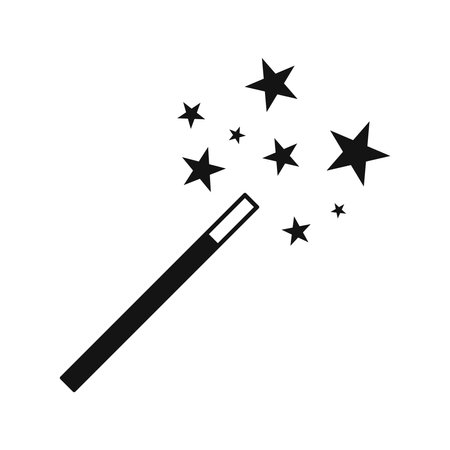 Magic Wand Stars Icon Isolated Vector Illustrationのイラスト素材