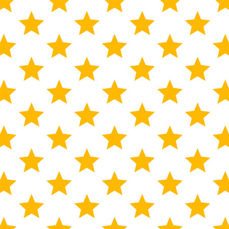 White Yellow Golden Star Pattern Background Vector Illustrationのイラスト素材