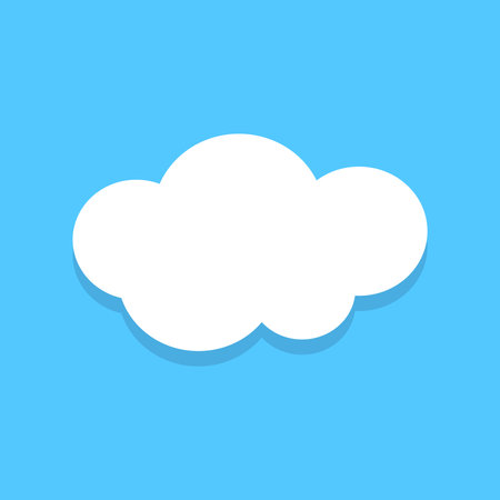 Cartoon Cloud Blue Sky Isolated Vector Illustrationのイラスト素材