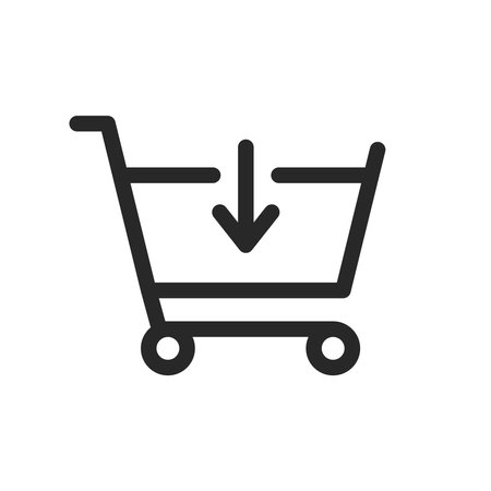 Add To Cart Shopping Commercial Icon Isolated Vector Illustrationのイラスト素材