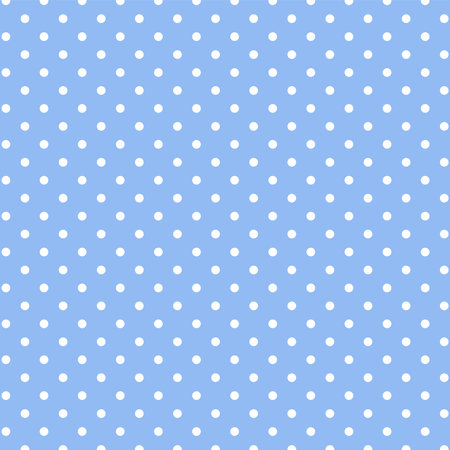 Cute Blue Polka Dot Seamless Pattern Vector Backgroundのイラスト素材