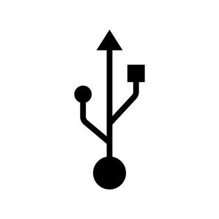 USB Data Transfer Icon Symbol Isolated Vector Illustrationのイラスト素材
