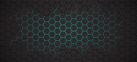 Black Blue Honeycomb Hexagon Vector Abstract Backgroundのイラスト素材