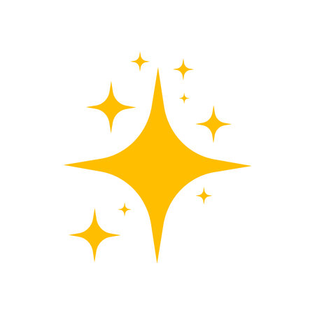 Yellow Stars Icon Element Isolated Vector Illustrationのイラスト素材