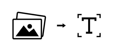 Image To Text Convert Creative Design Symbol Vector Illustrationのイラスト素材