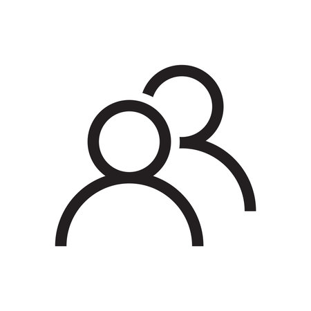 Group People User Outline Icon Vectorのイラスト素材