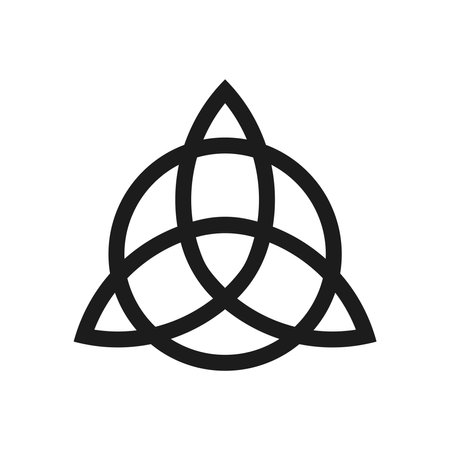 Trinity Knot Silhouette Symbol Triquetra Celtic Icon Vector Illustrationのイラスト素材