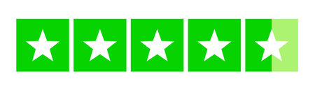 Green product review stars business element iconsのイラスト素材