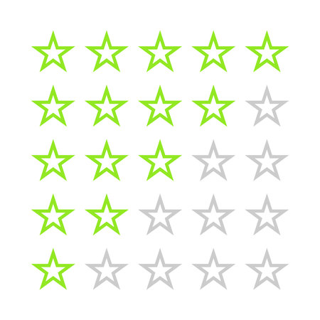 Green gray voting rating feedback stars icon vector illustrationのイラスト素材