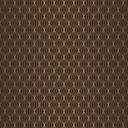 Golden Vintage Geometric Line Pattern Background Vector Illustrationのイラスト素材