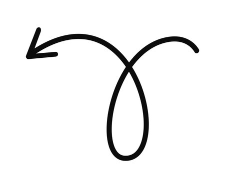 Hand Drawn Arrow Line Isolated Vector Illustrationのイラスト素材