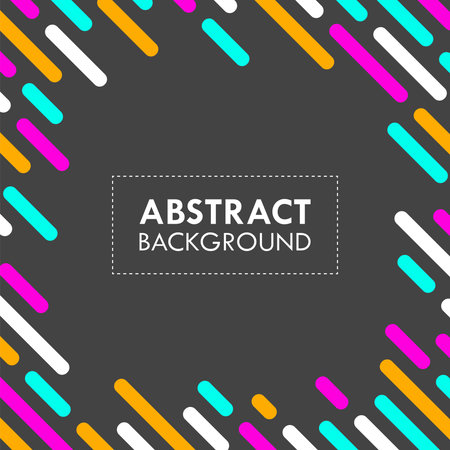 Colorful round diagonal lines abstract pattern background. Dynamic shapes geometric design vector illustrationのイラスト素材