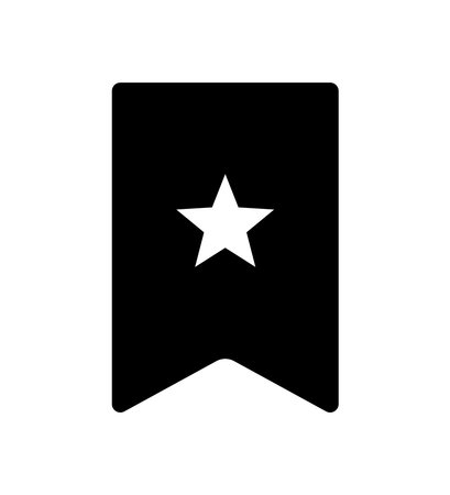Favorite Bookmark Star Isolated Icon Vector Illustrationのイラスト素材