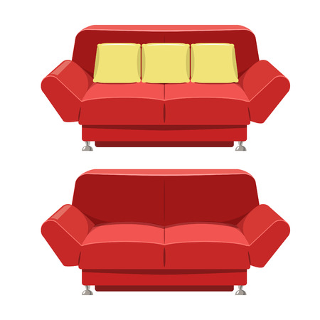 sofa couch design in vector format. Front viewのイラスト素材