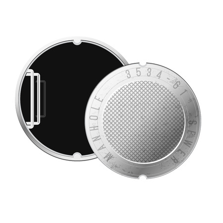 the vector Opened street manhole with downstair .のイラスト素材