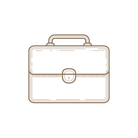 Flat Line briefcase Icon Vector Illustration. Creative illustration of the portfolio.のイラスト素材