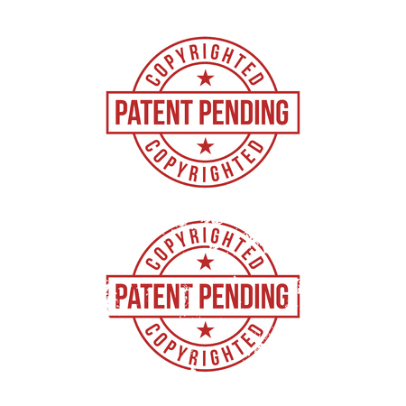 Patent pending sign on white background. Red stamp. Vector illustration.のイラスト素材