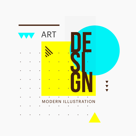 Trendy minimalistic geometric shape design. Vector modern art elements for business cards, invitations, gift cards, flyers, brochures.のイラスト素材