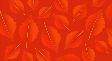 Autumn orange background with leaves. Modern pattern for shopping sale, promo poster or web banner. Vector illustration templateのイラスト素材