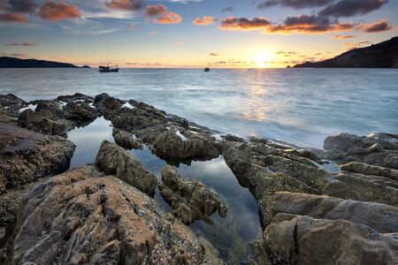 Sun set at Kalim Beach, Phuket, Thailand