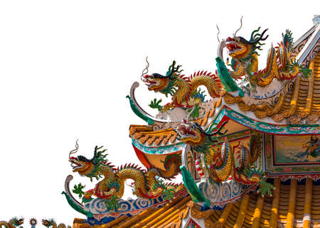 ColorfulColorful chinese dragon isolated on white background
