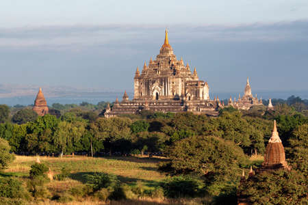 The Great Pagoda of Thatbyinnyu Temple at Bagan, Myanmarの写真素材