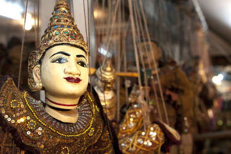 Closeup traditional puppets of northern in Thailand