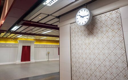 Subway platform decorate in thai traditional style.の写真素材