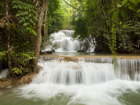 2nd Wang-Na-Pha, Huai Maekhamin waterfall in Thanlandの写真素材