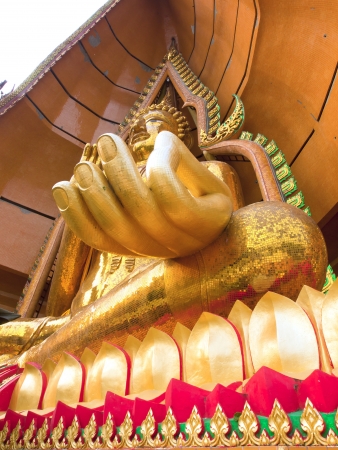 hand of a buddha god at Wat Thum Sua, Kanchanaburi Thanlandの写真素材