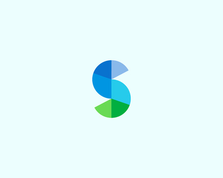 Letter S vector design. Abstract diagram symbol. Start creative modern mark. Store, shop, sale, success, universal colorful icon.のイラスト素材
