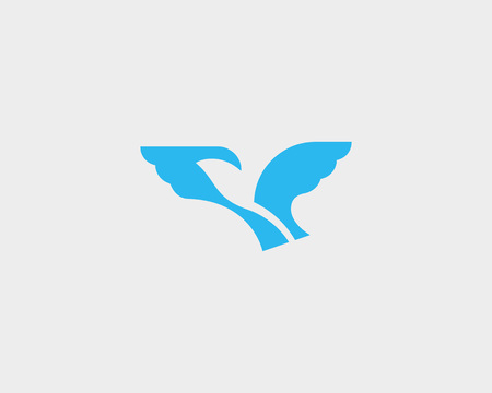 Abstract bird negative space. Freedom dove vectorのイラスト素材