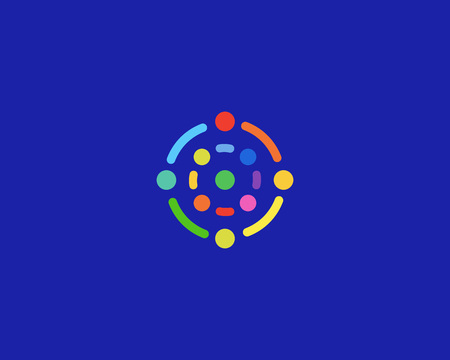 Abstract science tech logotype. Social media vector logoのイラスト素材