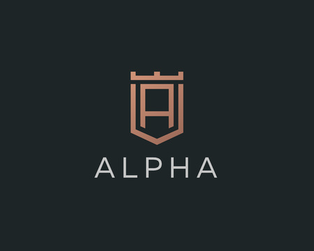 Premium monogram letter A initialsのイラスト素材