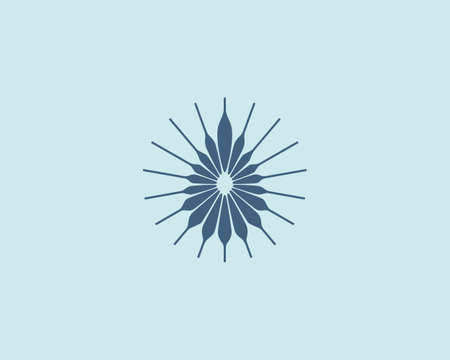 Abstract drop from abstract shapes. Universal minimalist water, clean, moisture vector sign symbol logotype.のイラスト素材