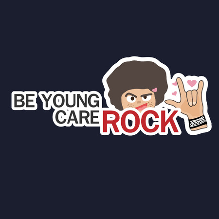 Be young care rockのイラスト素材