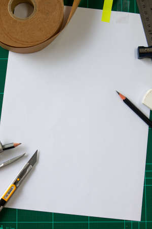 paper and stationary templateの写真素材