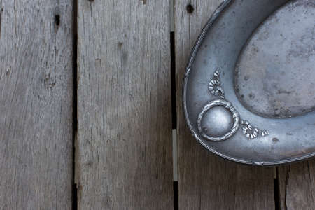 Empty vintage style plateの写真素材