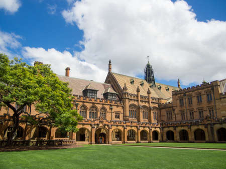 Historic Quadrant Building at University of Sydney, Sydney, AUSTRALIAのeditorial素材