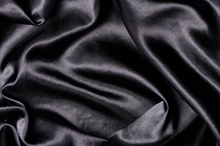 Black smooth elegant satin texture, can be used as abstract designの写真素材