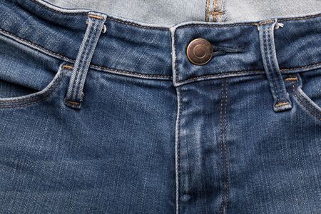 Close up shot of denim jeans textureの写真素材