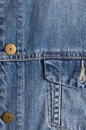 Close up shot of denim jeans pocket textureの写真素材