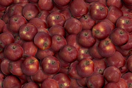 pile of red applesの写真素材