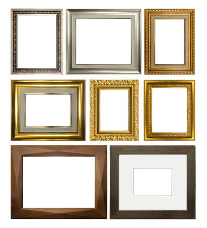 Various of rectangular frames on white backgroundの写真素材