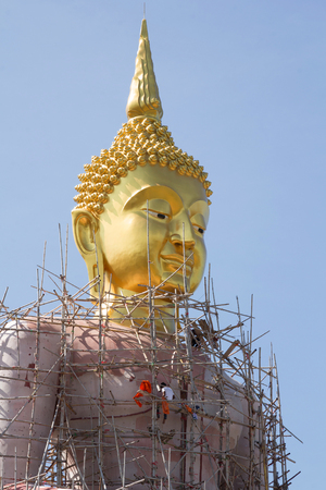 Construction Buddha statueの写真素材