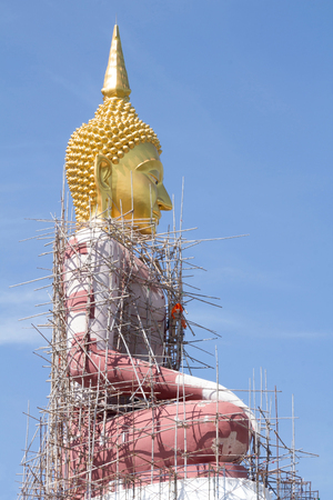 Construction Buddha statueの写真素材