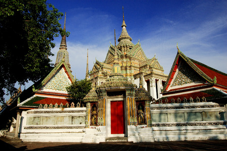 Wat Pho (Wat Phra Chettuphon), Bangkok.Thailandの写真素材
