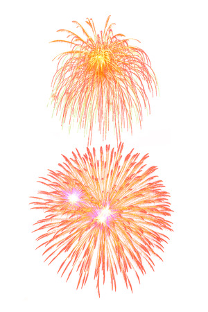 firework isolated on white background-  firework celebration  happy timeの写真素材