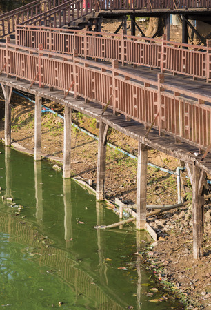wood bridgeの写真素材