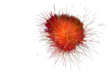 firework isolated on white backgroundの写真素材